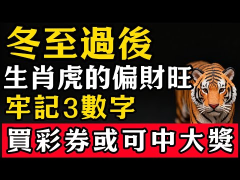 生肖虎註意，冬至過後，你偏財旺，要牢記3個旺財數字，買彩券或可中大獎！#張天師道法#屬相運勢#生肖#家運#生肖運勢的那些事#先知#風水變化#提升運勢