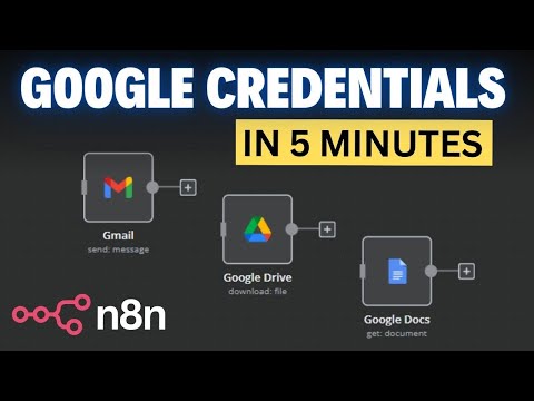 Set up Google Credentials in n8n in 5 minutes (2025)