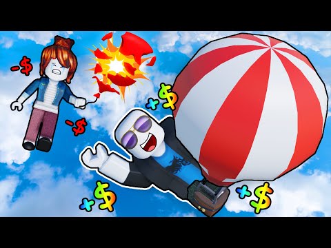 flying to MAX Height with a BALLOON in Roblox...