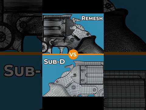Remesh vs Sub-D: Which One Wins for High Poly? #3dmodeling #3dart #blender