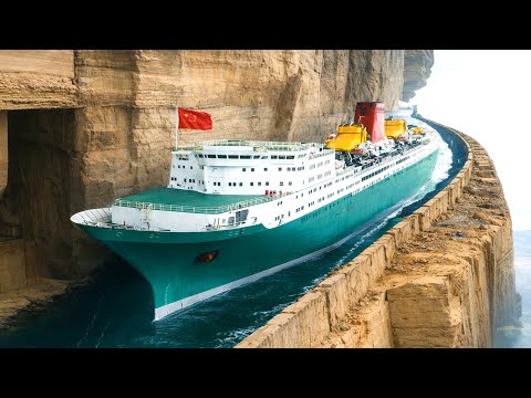 This Is How China Lifts 1,800-Ton Ships Over Mountains By GIANT Elevators