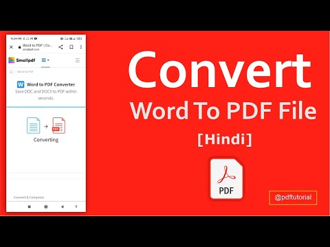 How To Convert Word To PDF File In Mobile | Convert Word To PDF  In Mobile | Word To PDF In Phone
