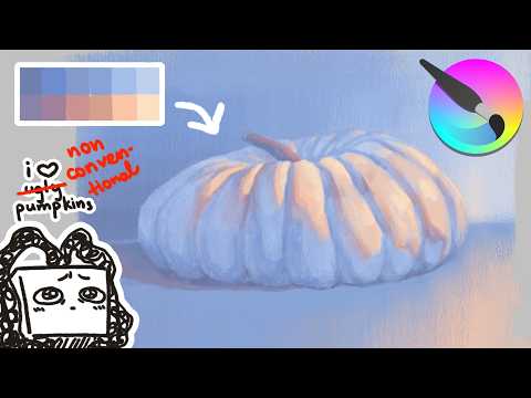 painting pumpkins but i'm only allowed to use color from stock photos