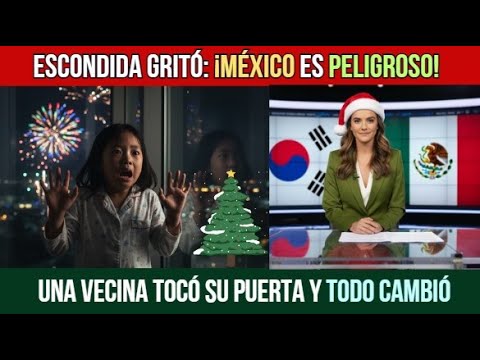 Al llegar a MÉXICO en Navidad, una niña COREANA se asustó… hasta que entendió qué estaba pasando