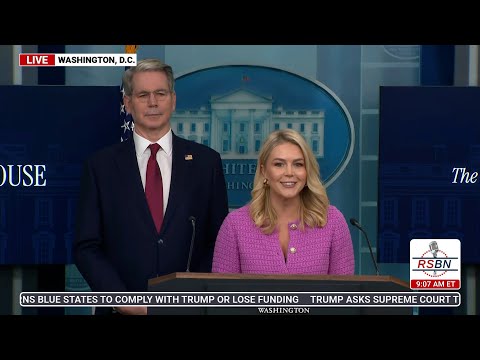 FULL SPEECH: Karoline Leavitt Holds a Press Briefing with Treasury Secretary Scott Bessent - 4/29/25
