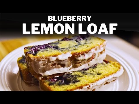 BLUEBERRY LEMON LOAF » Super Moist with Greek Yogurt + Oat Flour