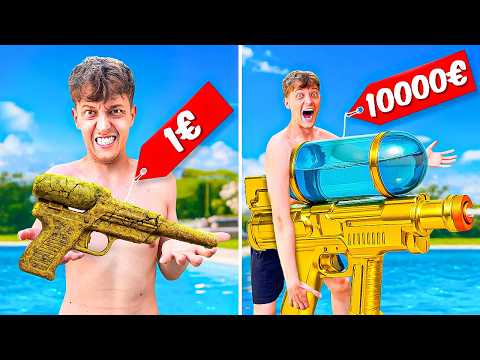 1€ vs 10.000€ WASSER PISTOLE!