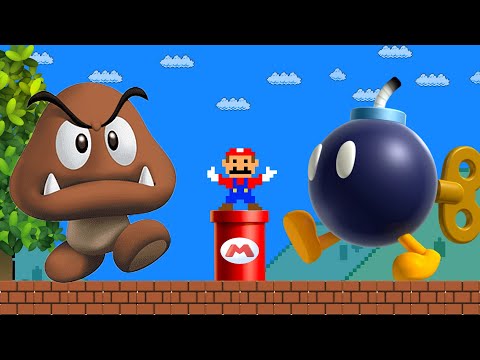 Super Mario Bros. But Mario Can Turn Everything Into Realistic | PixSaga Mario