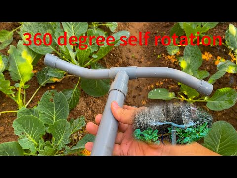 Very Cheap! DIY 360 Degree Rotating Rain Sprinkler From Pvc Pipe