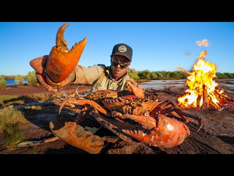 MONSTER CRABS - Catch And Cook - Barehanded and Remote.