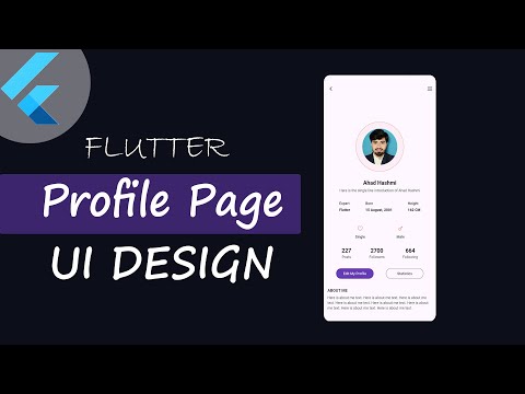Profile Page UI Design with Flutter | Flutter Profile Page Design: Flutter Speed Code: Learn Flutter