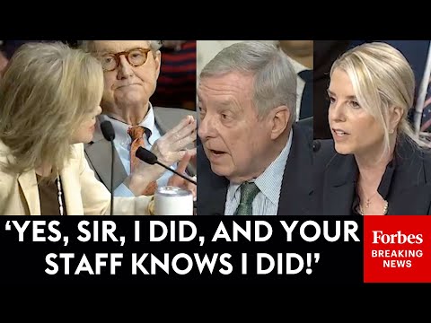 BREAKING NEWS: Sparks Fly As Durbin Grills Pam Bondi Over Epstein Logs—Then Blackburn Calls Him Out
