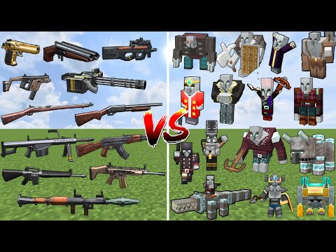 Which TaCZ Gun can Beat the Most Minecraft Illagers in a Row?