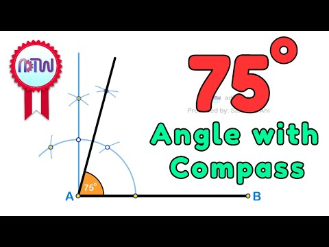 How to construct 75 degree angle with compass.