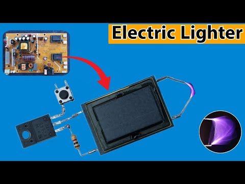 How to make electric lighter || Make a plasma arc lighter