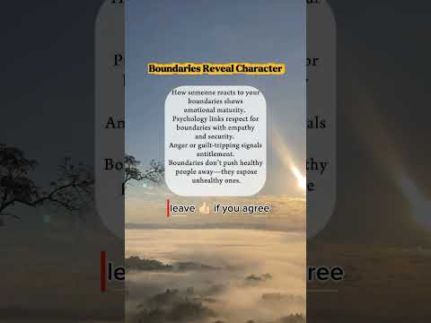 Boundaries Reveal Someone’s True Character #darkpsychology #psychology