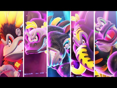 Donkey Kong Bananza All Bananza Transformations with Songs