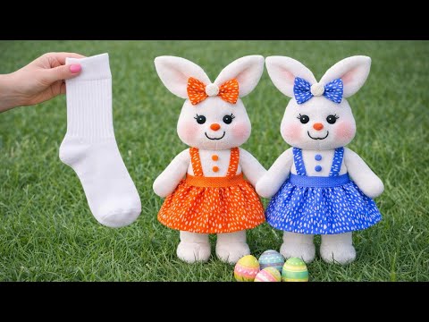 🧡Bu Sevimli Tavşanı Herkes Yapabilir/🧦Çoraptan Oyuncak Tavşan Yapımı