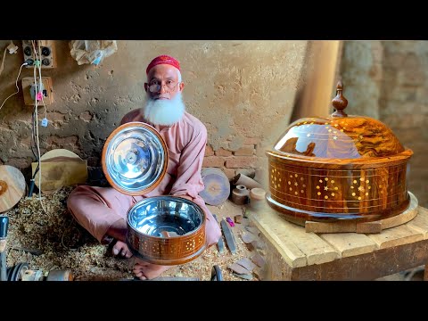 How Old Carpenter Make Wooden Hotpot in Fascinating Way || DIY Wood Project || Woodworking Skill