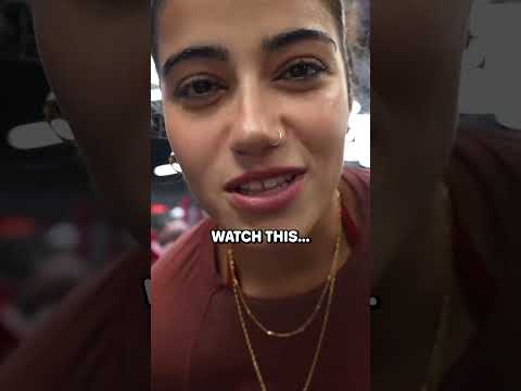 SARA PRANKS CINNA... #couple #funny #gymlife #gymhumor #gymgoer #fit #gymlover #prank #gym #couples