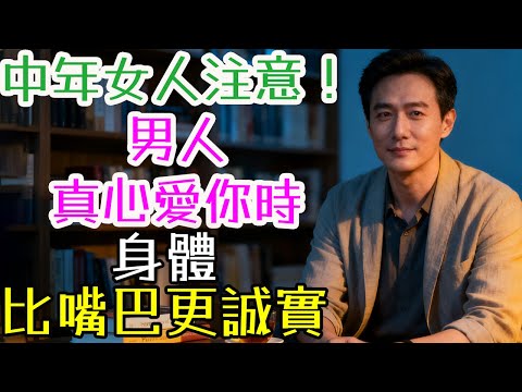 中年女人注意！男人真心愛你時，身體比嘴巴更誠實。#中年女人 #男人 #真心 #愛 #身體 #誠實 #嘴巴 #騙 #現實 #撒謊 #靠近 #眼神 #動作 #細節 #本能 #反應 #話不多 #