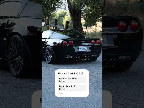 Front or back of the C6Z? #corvette #corvettez06 #c6corvette
