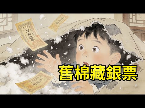 爺爺臨終，大伯搶走房契地契，只給孫子留下一牀發硬的破棉被。寒冬臘月，孫子凍得發抖扯開棉被補丁，碎棉絮中竟飄出前朝泛黃#心事郵局#民間故事#傳統故事#故事頻道#聽書#睡前故事