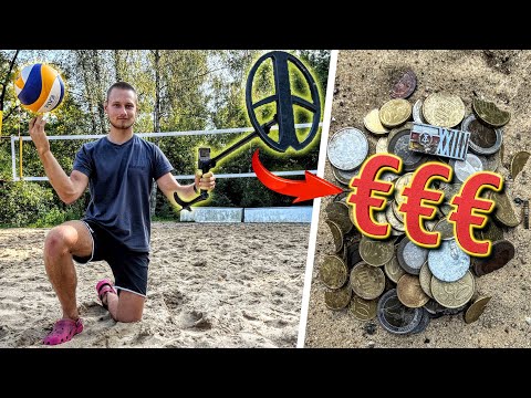 I found ___€ with a metal detector on volleyball courts!! (New money record?!)