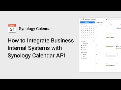 How to Integrate Business Internal Systems with Synology Calendar API | Synology