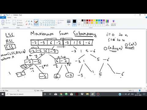Finding Maximum Sum SubArray using Divide and Conquer Approach.