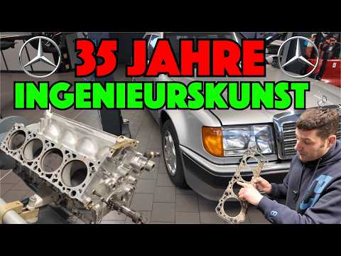 Wir zerlegen den 17 tkm Mercedes Motor der von Porsche vor 35 Jahren in den 500E eingebaut wurde