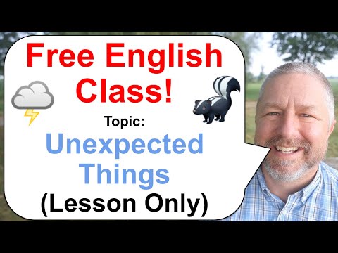 Free English Class! Topic: Unexpected Things! 🌩️🦨💵 (Lesson Only)