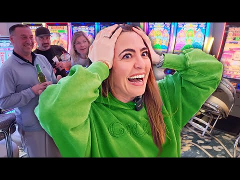 Our LUCKIEST GAMBLING MORNING EVER Shocked the ENTIRE Casino!!