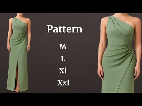 Step-by-Step Evening Dress Pattern Tutorial ✂️| Beginner Friendly ✅️