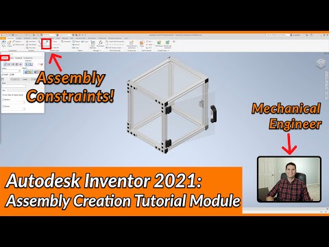 Assembly Constraints - Autodesk Inventor Assembly Tutorial | Autodesk Inventor 2021 IN DEPTH