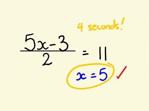 Algebra Shortcut Trick  - how to solve equations instantly