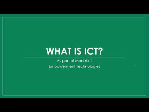 Techno - Module 1 - Introduction to ICT