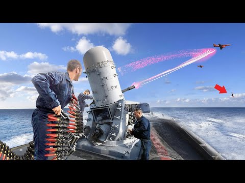 Incredible! U.S. Navy CIWS Gun System Locks Onto Incoming Aircraft