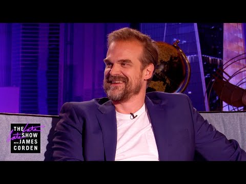 David Harbour & Lily Allen Fell In Love Easy - #LateLateLondon