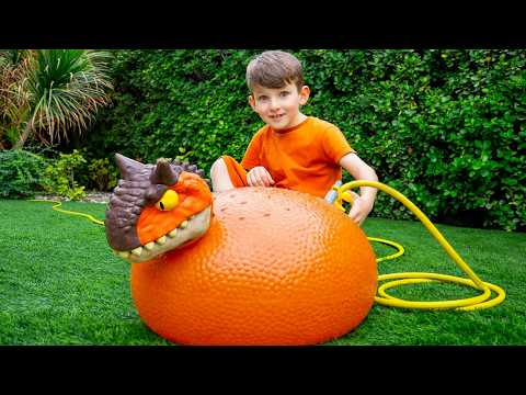 GIANT Stretchy Dinosaurs Take Over the House! – Fun Science Experiments with Inflatable Toys