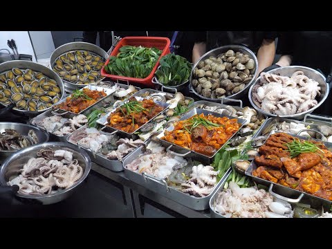 How to make Seafood Spicy Braised Ribs - Korean street food / 인천 등갈비해물찜 맛집 해목정