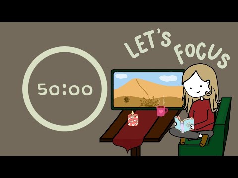 Pomodoro Timer 3x50min | Train | Brown Noise | for ADHD focus ♡ #pomodoro #adhd  #studymusic