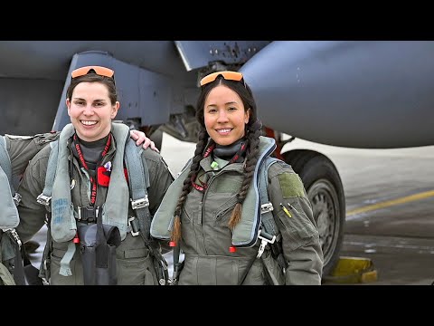 U.S. Air Force F-15E Strike Eagle Aircraft Taxi and Take Off, England and United States
