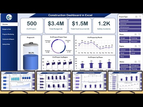 Construction Dashboard in Excel
