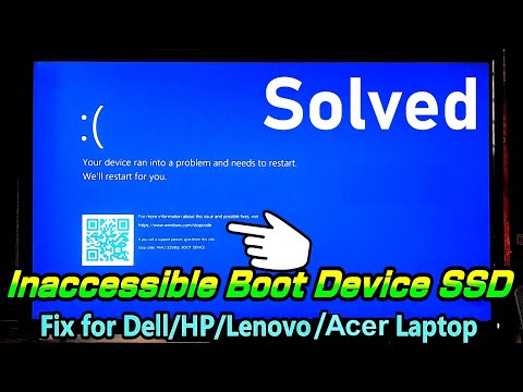 Inaccessible Boot Device SSD Fix – Inaccessible Boot Device Dell/HP/Lenovo/Acer Laptop