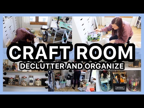 MEGA Craft Room Declutter, Organize and More! Organize with items you already have!