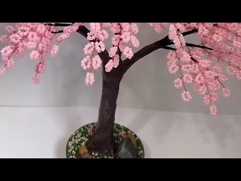 МК ДЕРЕВО САКУРА ИЗ БИСЕРА СВОИМИ РУКАМИ