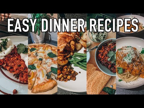 5 DINNER RECIPES | QUICK AND EASY MEAL IDEAS ON A BUDGET | VEGETARIAN