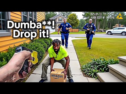 When Cops Surprise the Ass Out of Porch Pirates in the Act