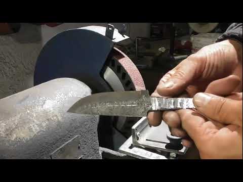 Вогнутые спуски на ноже на точиле